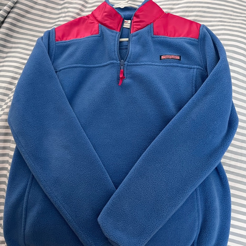 Blue & Pink Vineyard Vines Quarter Zip